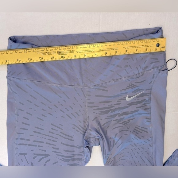 Nike Fast Dri fit running legging tights with reflective streaks in size L. G5 - Picture 6 of 16